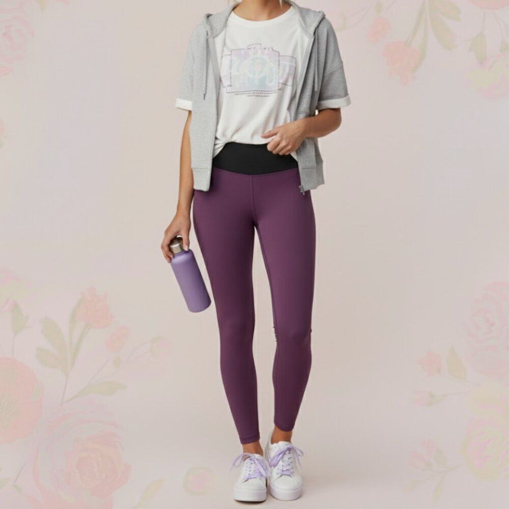 Purple Fabletics Leggings Size Large